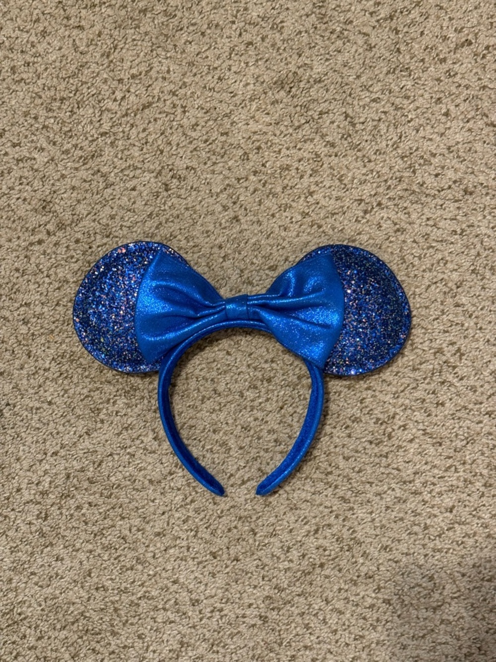 Royal Blue Sparkly Minnie Ear Headband